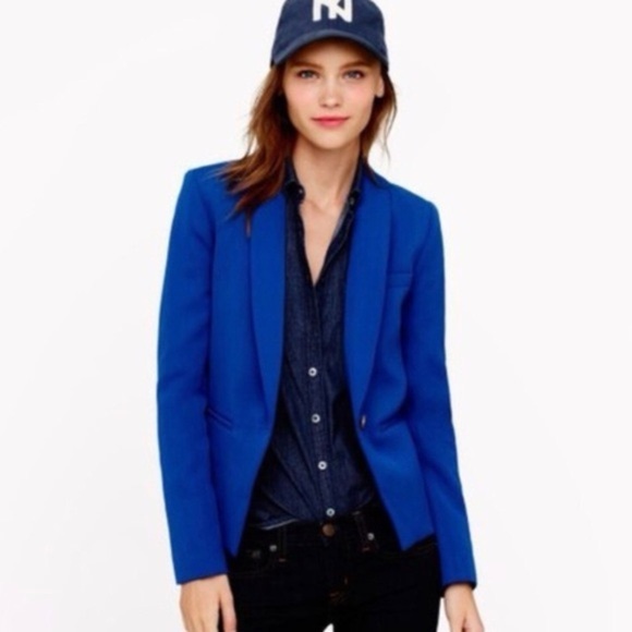 J. Crew Royal Blue Schoolboy two Button Blazer in size 6 - Picture 4 of 15